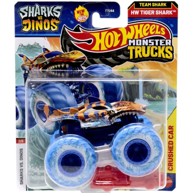 Hot Wheels Monster Trucks: HW Tiger Shark kisautó 1/64 – Mattel