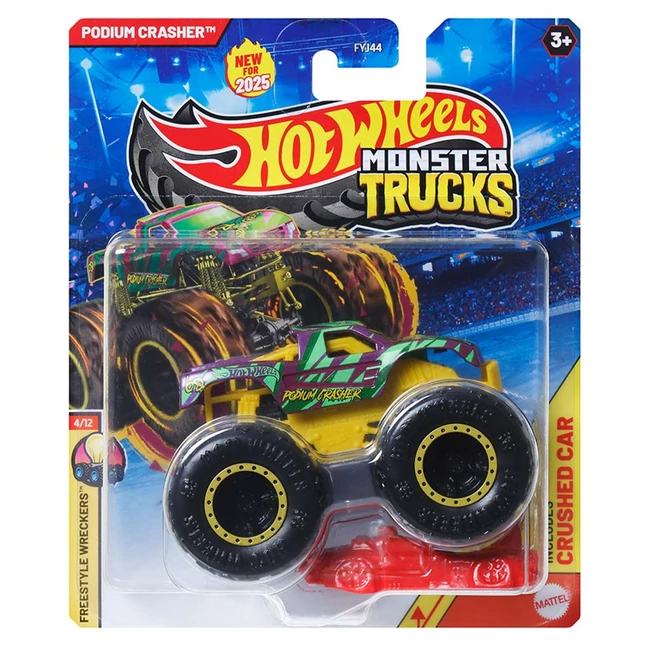 Hot Wheels Monster Trucks: Podium Crasher kisautó 1/64 – Mattel