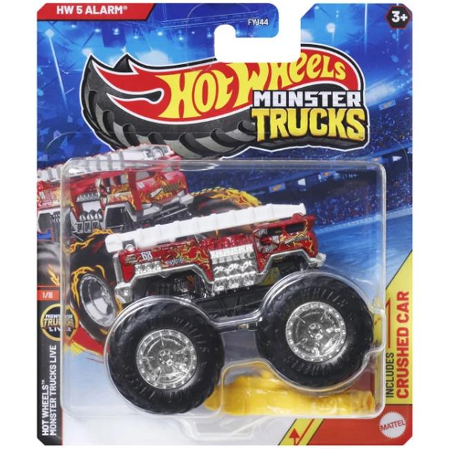 Hot Wheels Monster Trucks: HW 5 Alarm kisautó 1/64 – Mattel