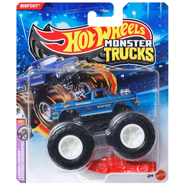 Hot Wheels Monster Trucks: Bigfoot Firestone felirattal kisautó 1/64 – Mattel