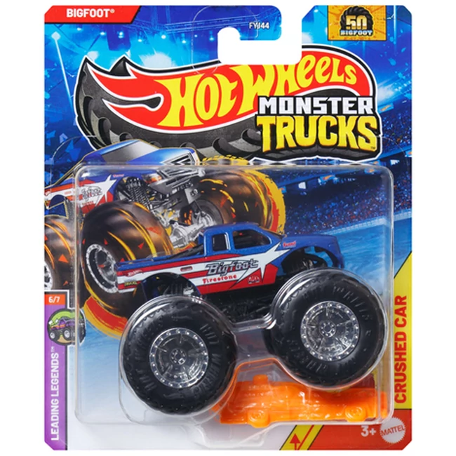 Hot Wheels Monster Trucks: Bigfoot kék-piros kisautó 1/64 – Mattel