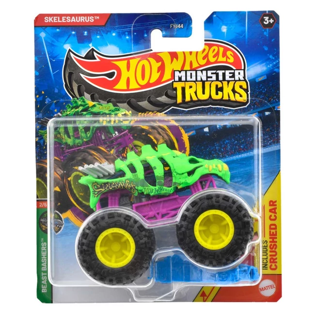 Hot Wheels Monster Trucks: Skelesaurus kisautó 1/64 – Mattel