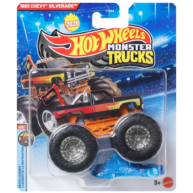 Hot Wheels Monster Trucks: 1983 Chevy Silverado monster kisautó 1/64 - Mattel