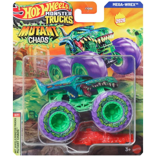 Hot Wheels Monster Trucks: Mutant Chaos Mega-Wrex monster kisautó 1/64 - Mattel