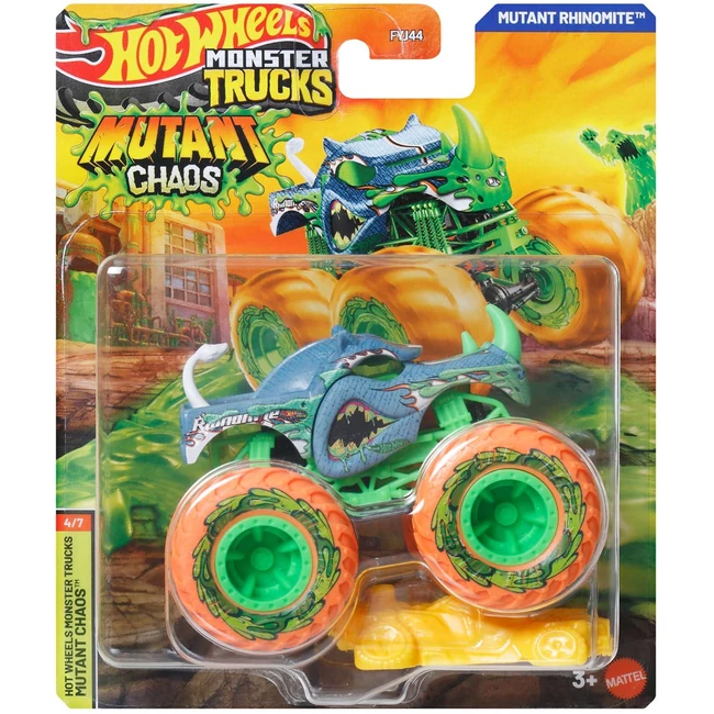 Hot Wheels Monster Trucks: Mutant Chaos Rhinomite monster kisautó 1/64 - Mattel