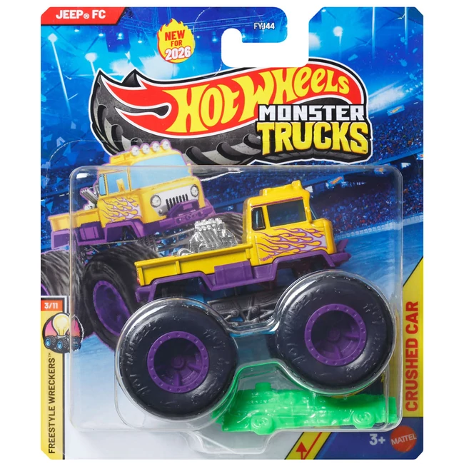 Hot Wheels Monster Trucks: Jeep FC monster kisautó 1/64 - Mattel