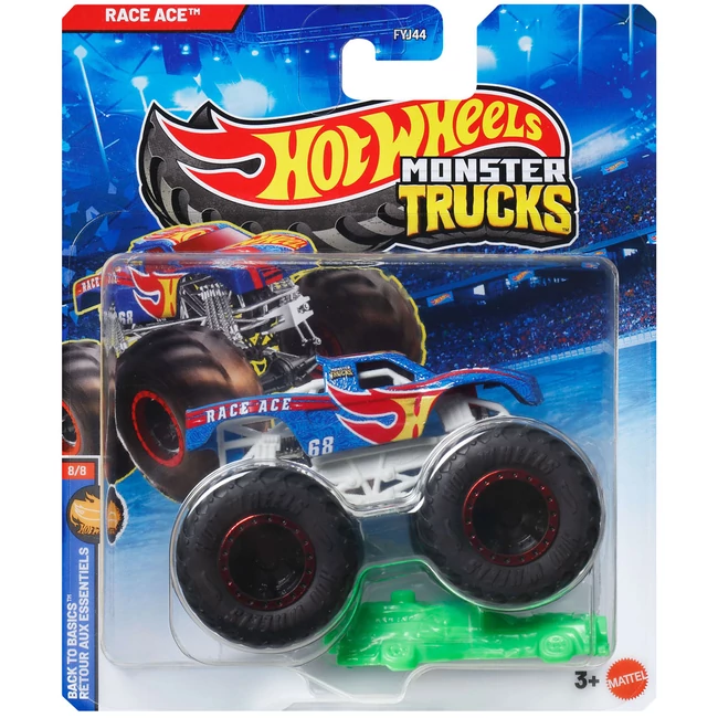Hot Wheels Monster Trucks: Race Ace kék-piros kisautó 1/64 – Mattel