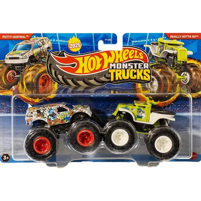 Hot Wheels Monster Trucks Potty Central vs Really Gotta Go dupla jármű csomag – Mattel
