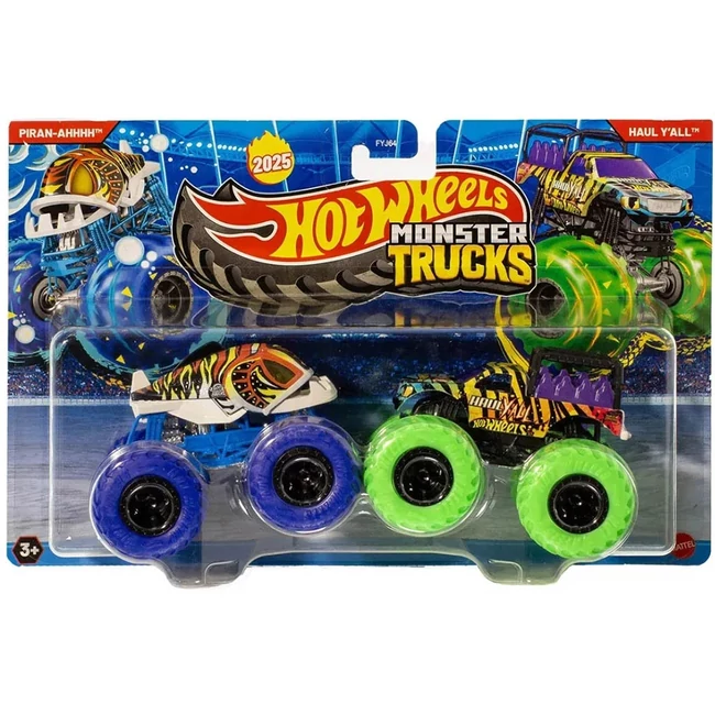 Hot Wheels Monster Trucks Piran-Ahhhh vs Haul Y'all dupla jármű csomag – Mattel