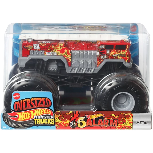 Hot Wheels Monster Trucks: 5 Alarm monster autó 1/24 – Mattel