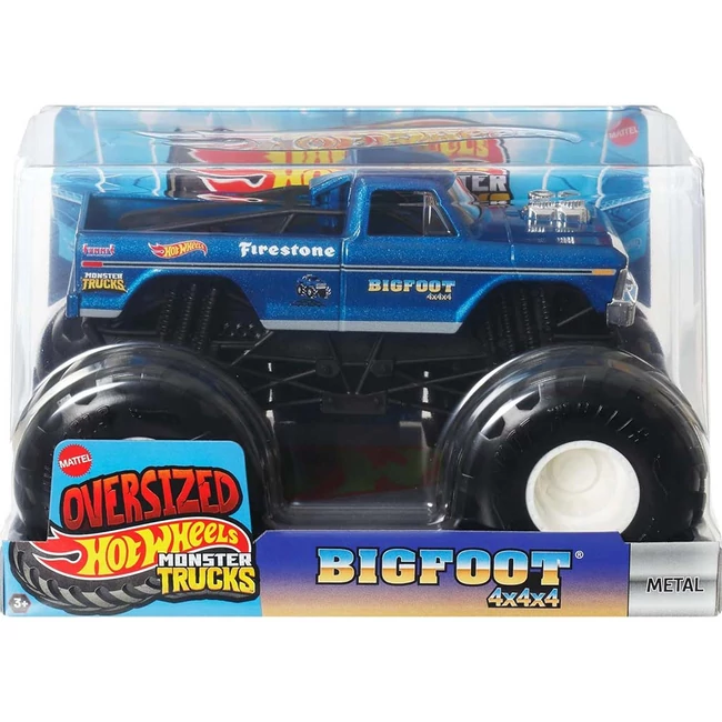 Hot Wheels: Monster Trucks Oversized Bigfoot 4×4x4 monster autó 1/24 – Mattel
