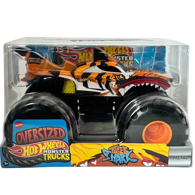Hot Wheels: Monster Trucks Oversized Tiger Shark prémium fém Monster autó 1/24 – Mattel