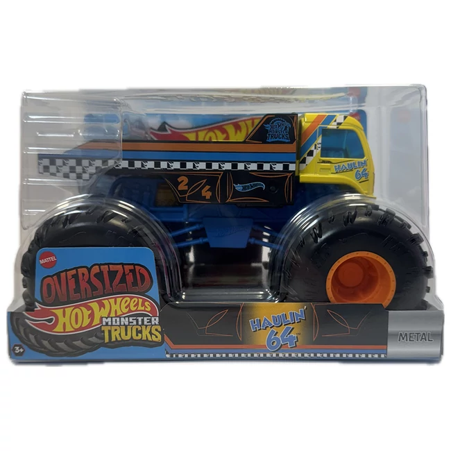 Hot Wheels: Monster Trucks Oversized – Haulin' 64 sárga monster autó 1/24 – Mattel
