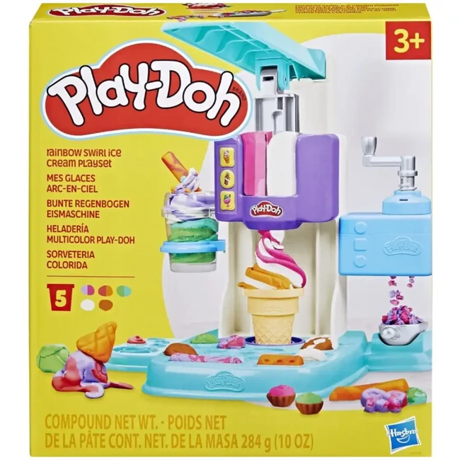 Play-Doh: Szivárványcsavar jégkrémkészítő gyurmaszett – Hasbro