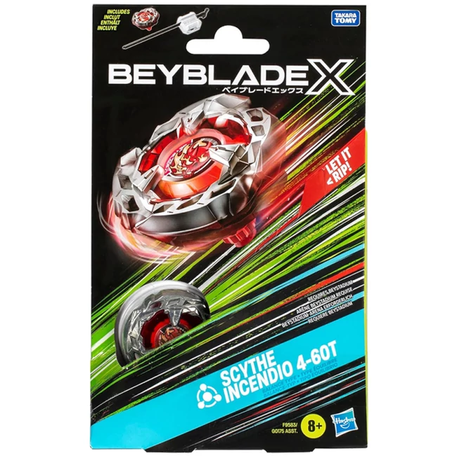 Beyblade X: Starter Pack – Top Scythe Incendio 4–60T kezdőszett – Hasbro