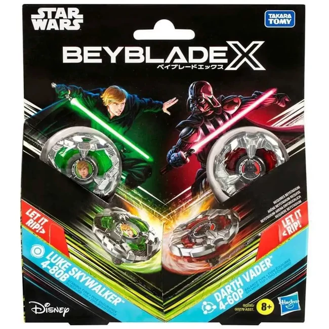Beyblade X Star Wars – Luke Skywalker 4–80B vs Darth Vader 4–60B – Hasbro