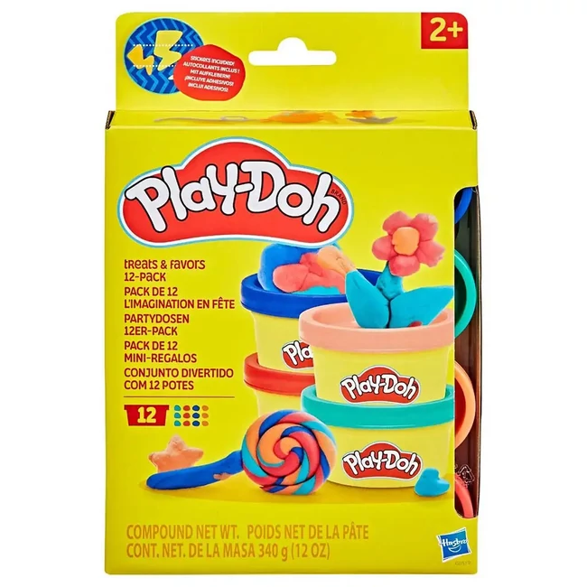 Play-Doh: Csemegék és szívességek játékszett 12 db gyurmával – Hasbro