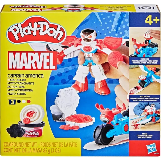 Play-Doh: Marvel Amerika Kapitány Moto Slicer játékszett – Hasbro