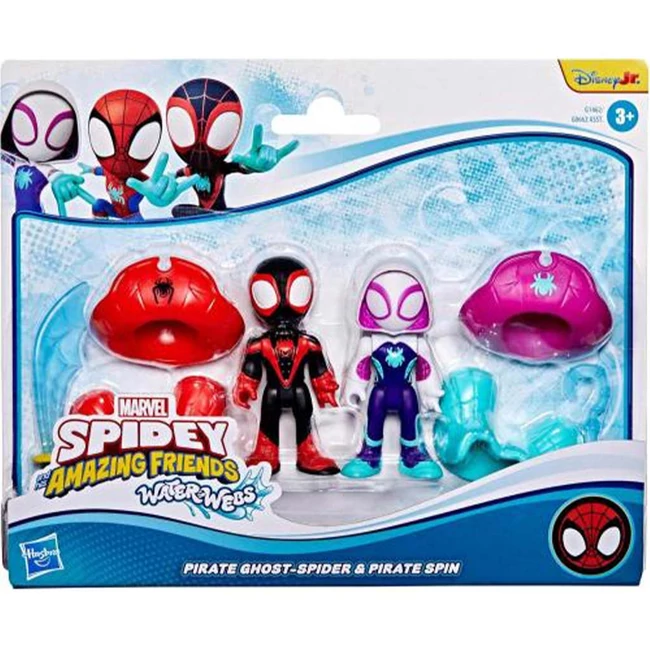 Póki és csodálatos barátai: Water-Webs Kalóz Ghost-Spider és Kalóz Spin játékszett – Hasbro