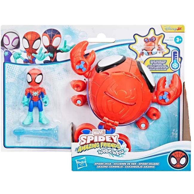 Spidey and His Amazing Friends: Waterwebs figurák és színváltós járművek – Spider Crab – Hasbro