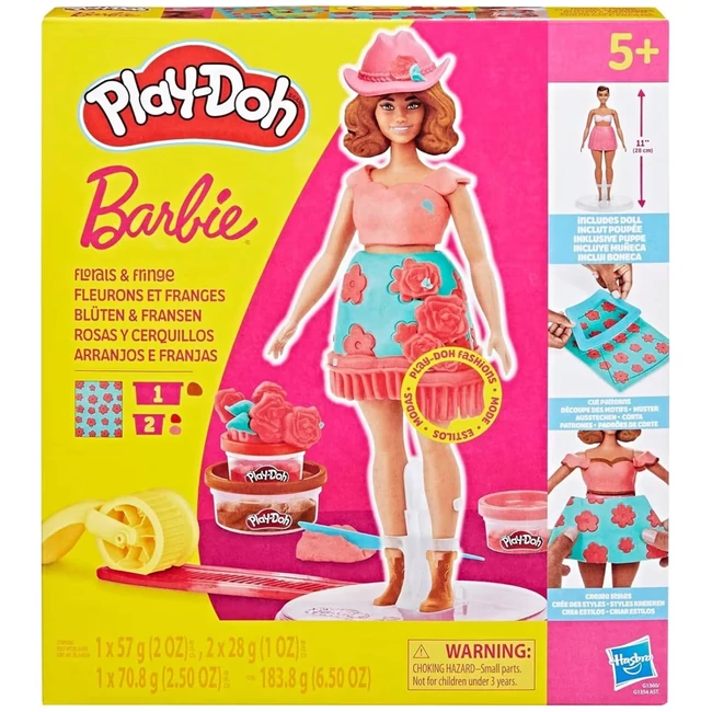 Play-Doh: Barbie virágminták és rojtok gyurmaszett – Hasbro