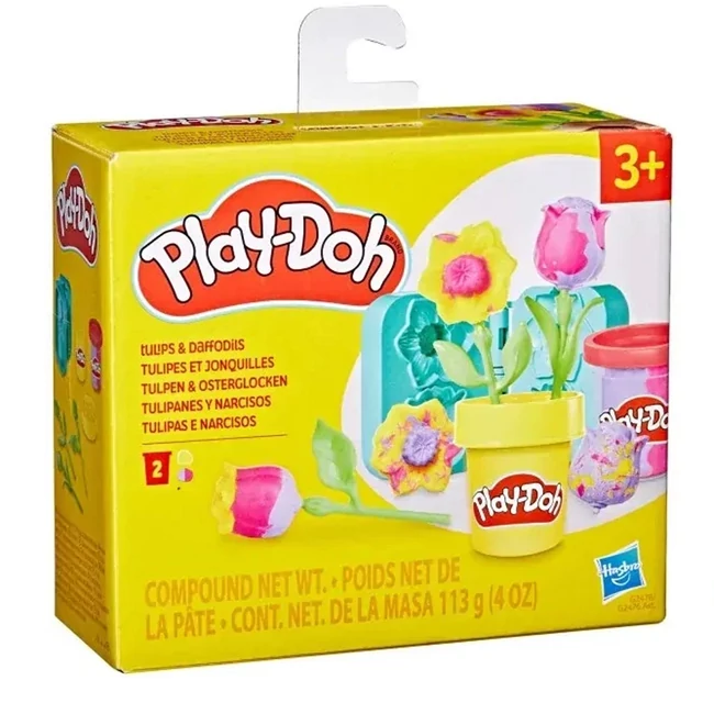 Play-Doh: Kis virágok – Tulipán és nárcisz gyurmaszett – Hasbro