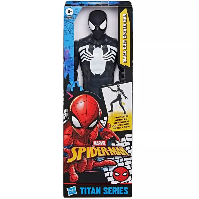 Marvel Bosszúállók: Titan Series Black Suit Spider-Man figura 30 cm – Hasbro