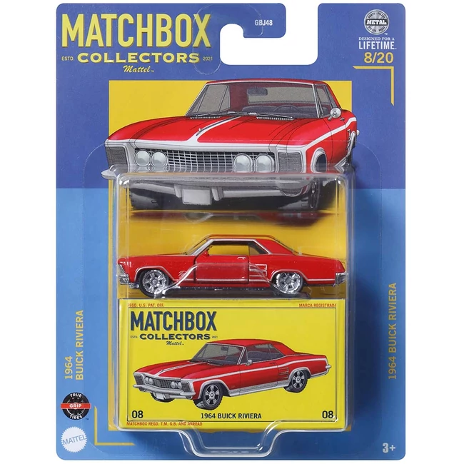 Matchbox Collectors: '64 Buick Rivera gyűjtői kisautó 1/64-es méretarány – Mattel