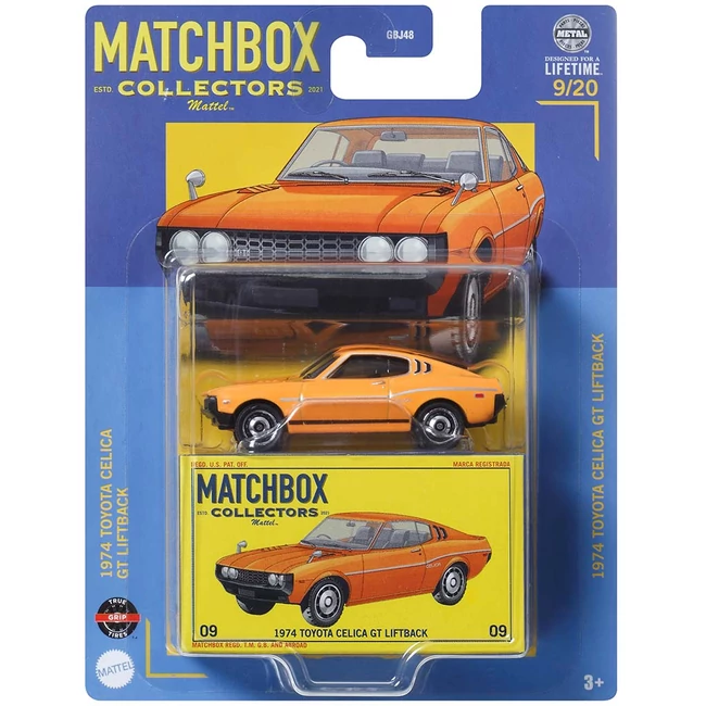 Matchbox Collectors: '74 Toyota Celica GT Liftback gyűjtői kisautó 1/64-es méretarány – Mattel