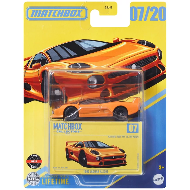 Matchbox: 1993 Jaguar XJ220S gyűjtői kisautó 1/64 – Mattel