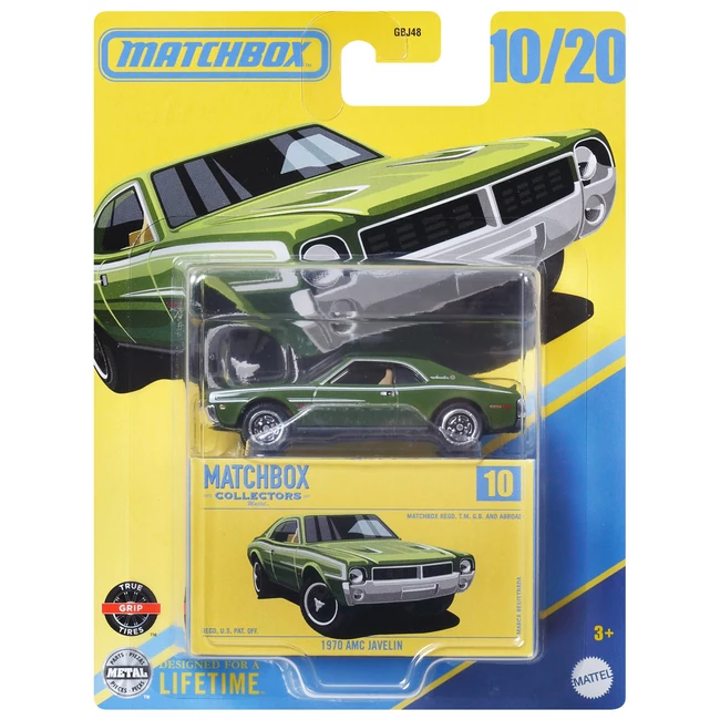 Matchbox: 1970 AMC Javelin gyűjtői kisautó 1/64 – Mattel
