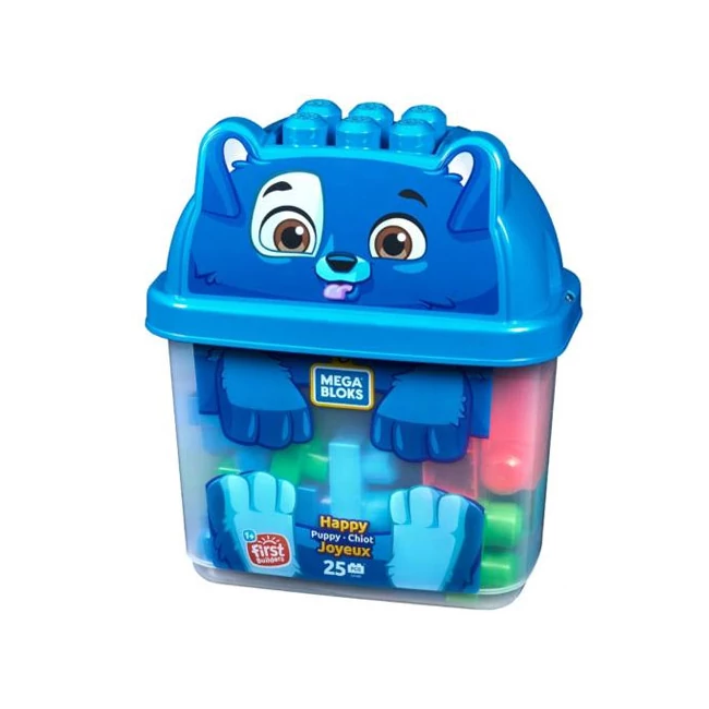 Mega Bloks: Boldog kiskutyus építőszett vödörben – Mattel