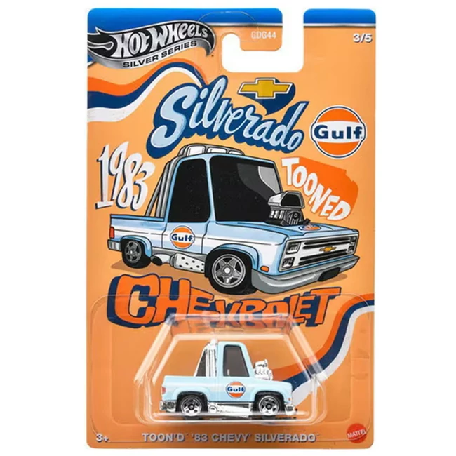 Hot Wheels Silver Series: Tooned Gulf 1983 Chevy Silverado kisautó 1/64 – Mattel