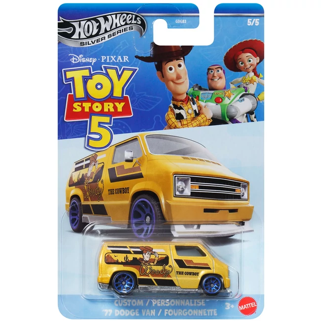 Hot Wheels Silver Series: Toy Story '77 Dodge Van kisautó 1/64 - Mattel