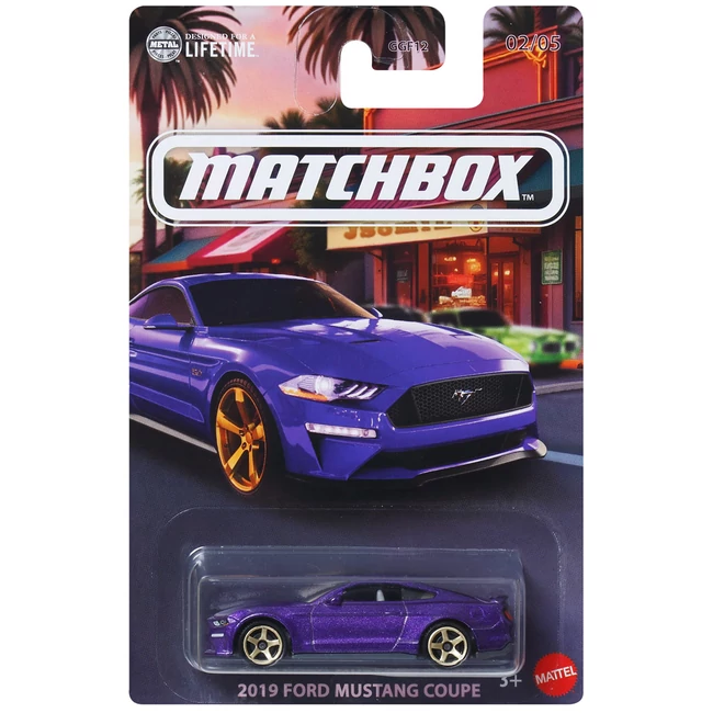 Matchbox: Ikonikus 2019 Ford Mustang Coupe kisautó 1/64 – Mattel