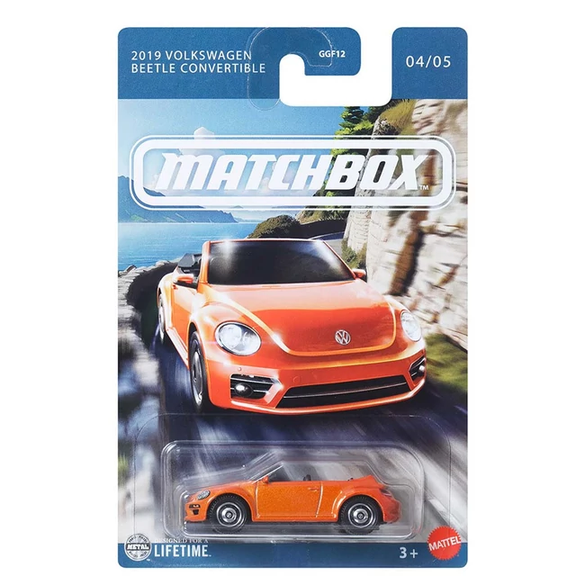Matchbox: Ikonikus 2019 Volkswagen Beetle Convertible kisautó 1/64 – Mattel