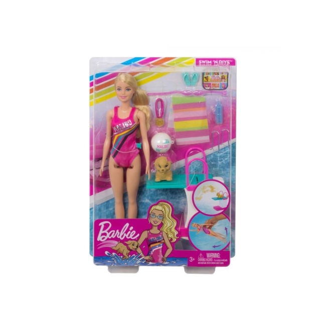 Barbie Dreamhouse Adventures: Úszóbajnok Barbie baba szett – Mattel