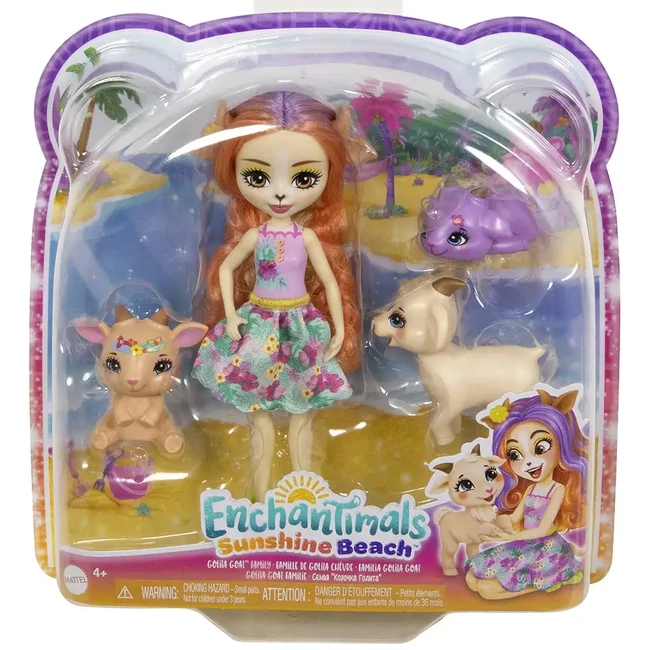 Enchantimals: Sunshine Beach Colita Goat és családja figuraszett – Mattel