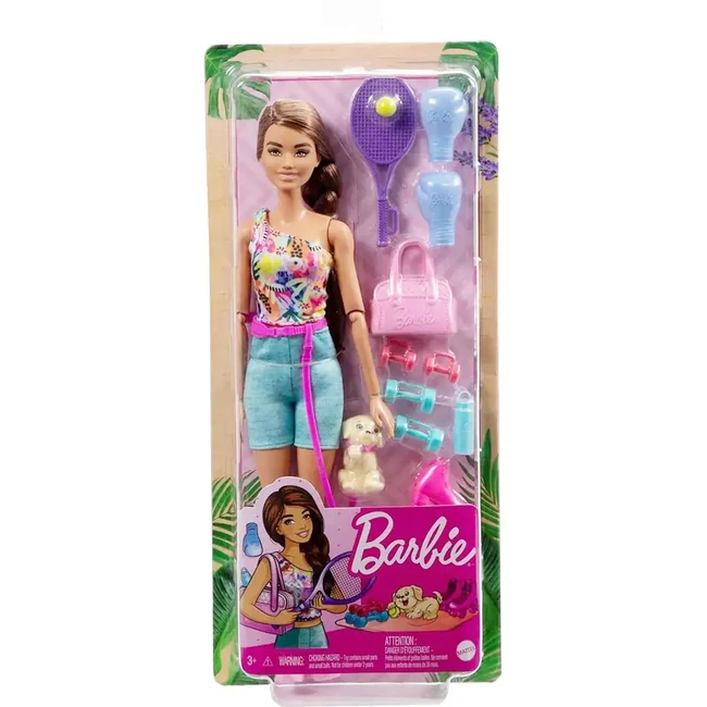 Barbie: Feltöltődés Teniszező Barbie baba kiegészítőkkel – Mattel