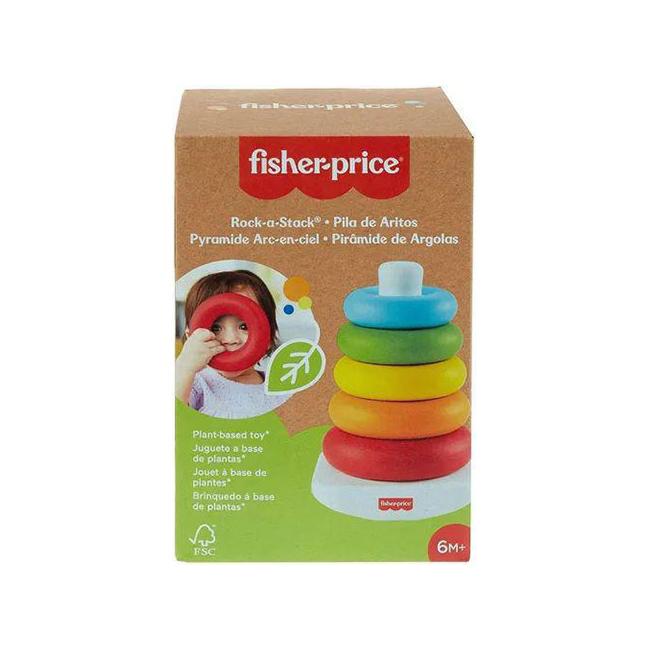 Fisher-Price: ECO Színes gyűrűpiramis bébijáték – Mattel