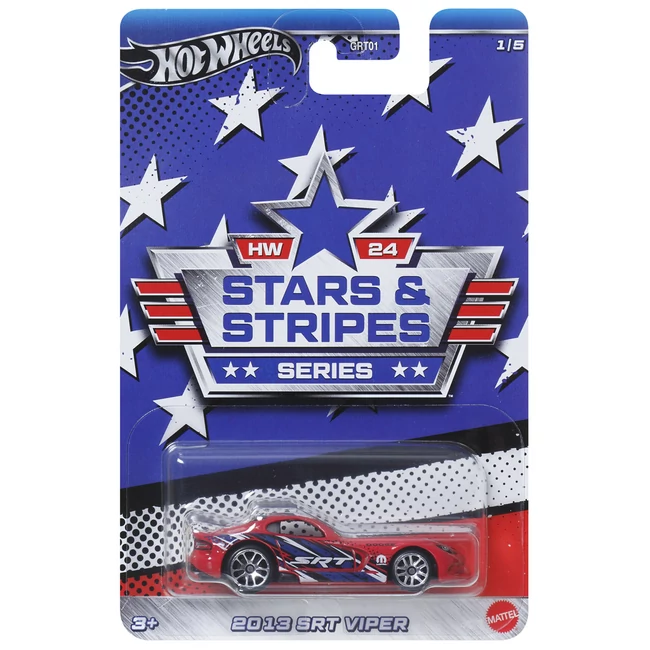 Hot Wheels: Stars &amp; Stripes széria 2013 SRT Viper 1/64 – Mattel