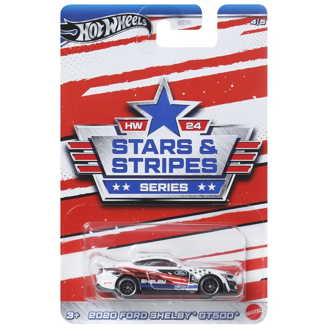 Hot Wheels: Stars &amp; Stripes széria 2020 Ford Shelby GT500 1/64 – Mattel