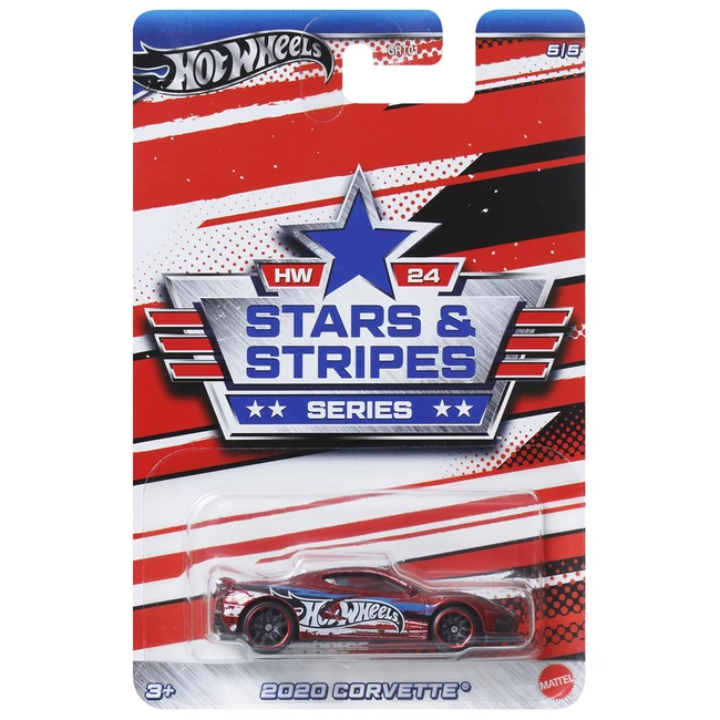 Hot Wheels: Stars &amp; Stripes széria 2020 Corvette 1/64 – Mattel