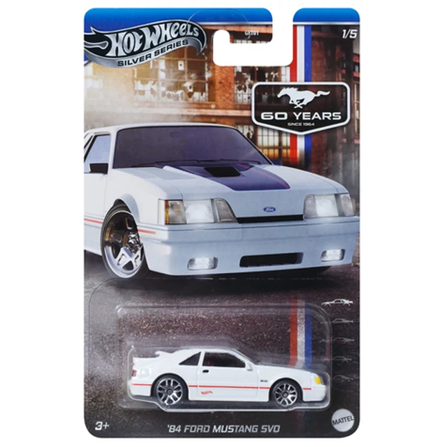 Hot Wheels: Ünnepi kisautó '84 Ford Mustang SVO 1/64 – Mattel