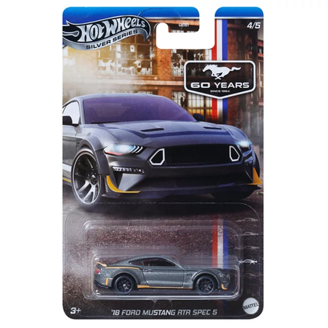 Hot Wheels: Ünnepi kisautó '18 Ford Mustang RTR Spec 5 1/64 – Mattel