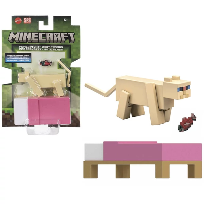 Minecraft: Perzsa macska karakter figura szett – Mattel