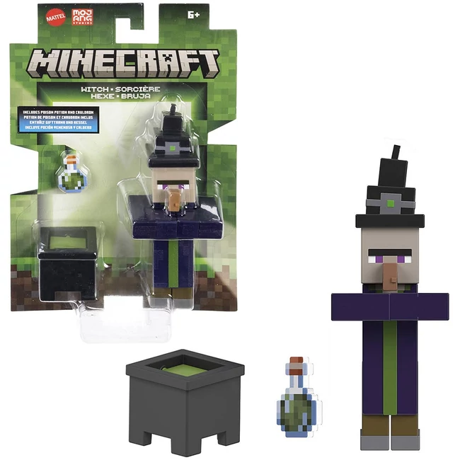 Minecraft: Boszorkány karakter figura szett – Mattel