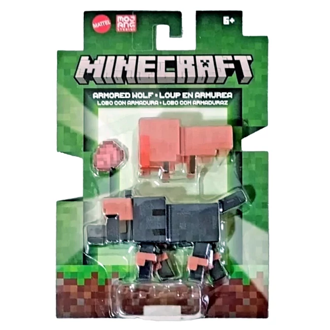 Minecraft: Páncélozott farkas karakter figura – Mattel