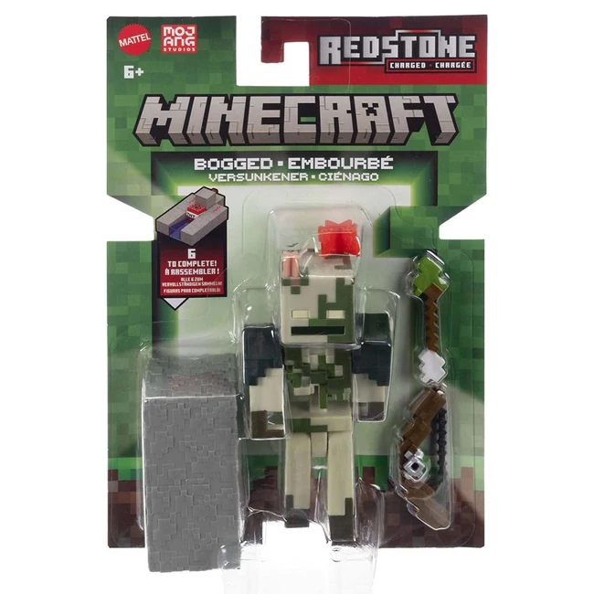 Minecraft: Bogged karakter játékfigura kiegészítőkkel – Mattel