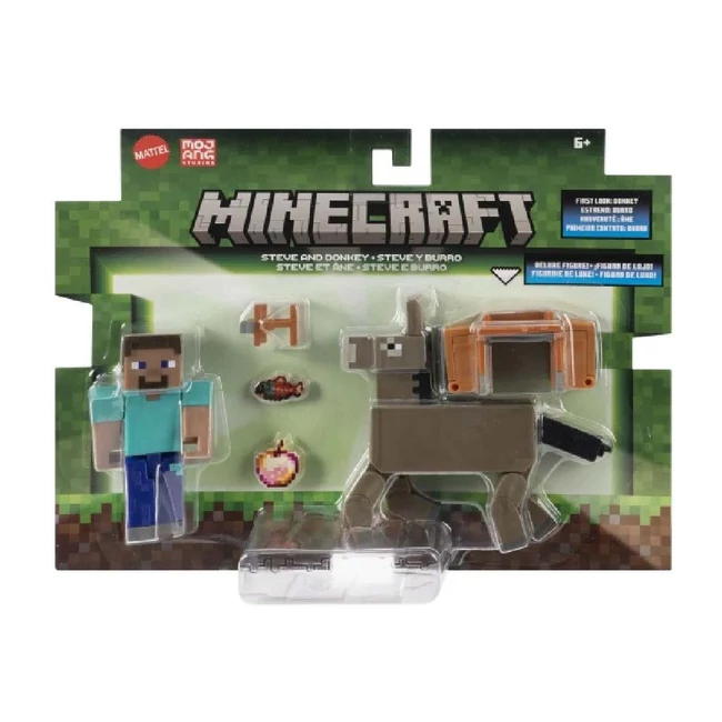 Minecraft: Steve és Szamár figura szett – Mattel